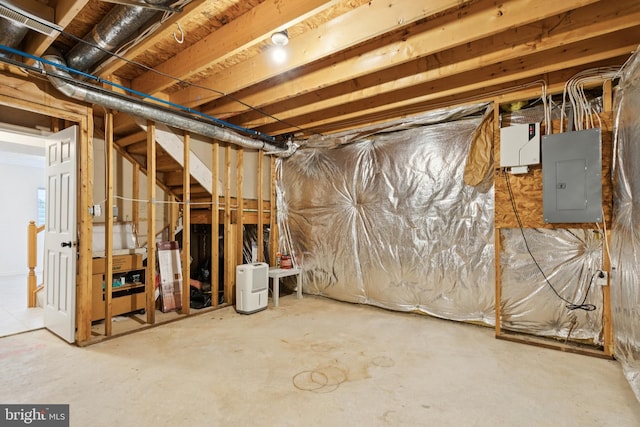 8309 Pigeon Fork Ln, Laurel, MD 20724 - unfinished basement with electric panel