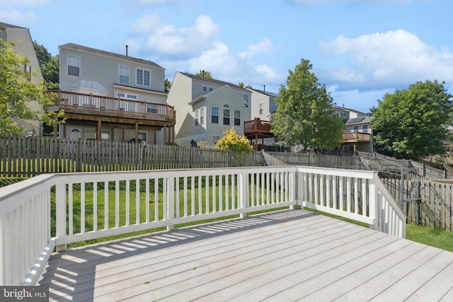 8309 Pigeon Fork Ln, Laurel, MD 20724 - wooden terrace featuring a residential view and a fenced backyard