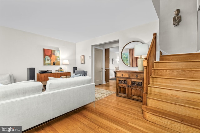 1850 Irving St NW, Washington, DC 20010 - living area with light wood-type flooring and stairway