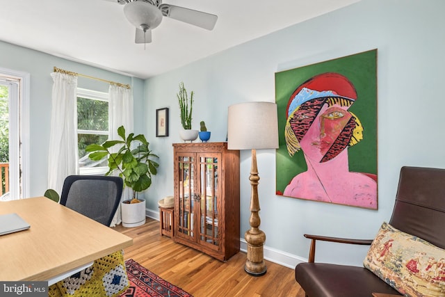 1850 Irving St NW, Washington, DC 20010 - office space featuring wood finished floors and ceiling fan