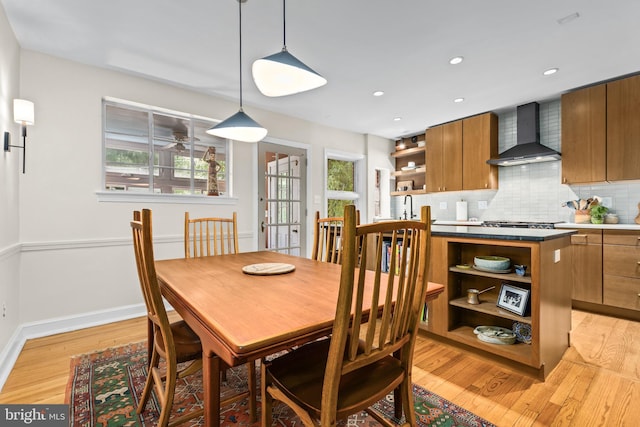 1850 Irving St NW, Washington, DC 20010 - dining space with light wood-style floors and recessed lighting