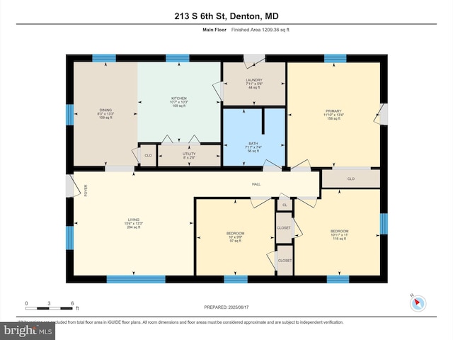 213 S 6th St, Denton, MD 21629 - view of floor plan / room layout