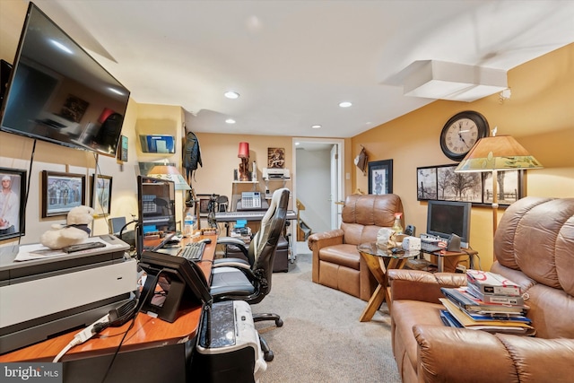 3 W Gowen Ave, Philadelphia, PA 19119 - home office with carpet and recessed lighting
