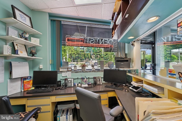 3 W Gowen Ave, Philadelphia, PA 19119 - home office with a paneled ceiling