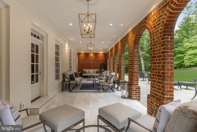 13300 Manor Stone Dr, Darnestown, MD 20874 - view of patio with an outdoor hangout area