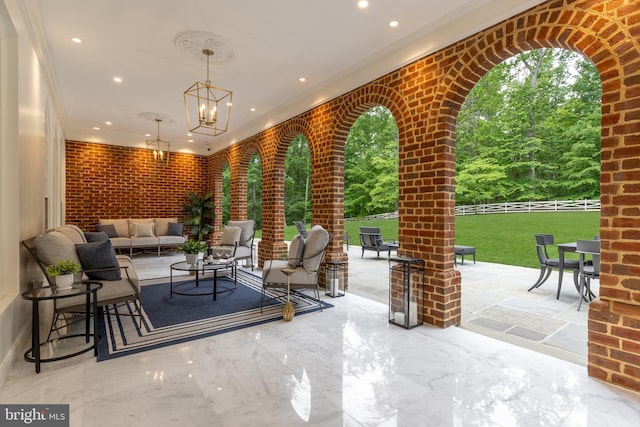 13300 Manor Stone Dr, Darnestown, MD 20874 - view of patio featuring outdoor lounge area