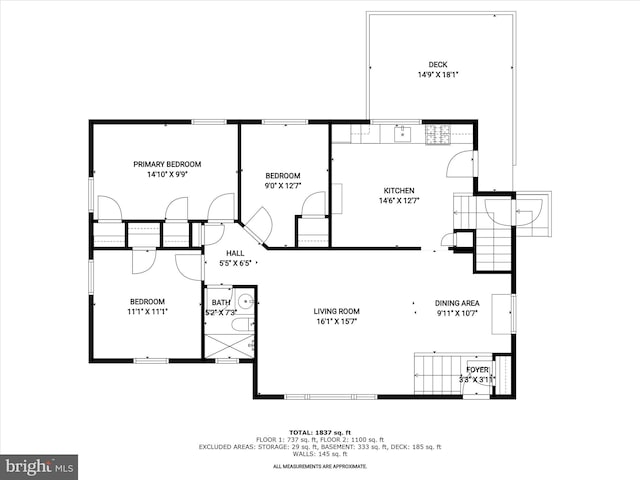7018 96th Pl, Lanham, MD 20706 - view of property floor plan