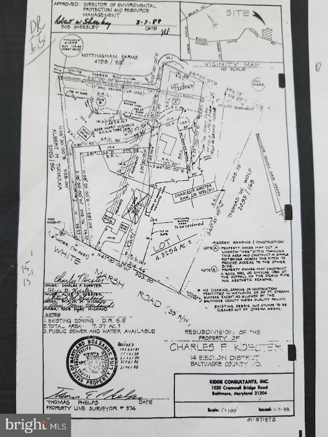 4718 White Marsh, Rosedale, MD 21237 - survey map / technical document