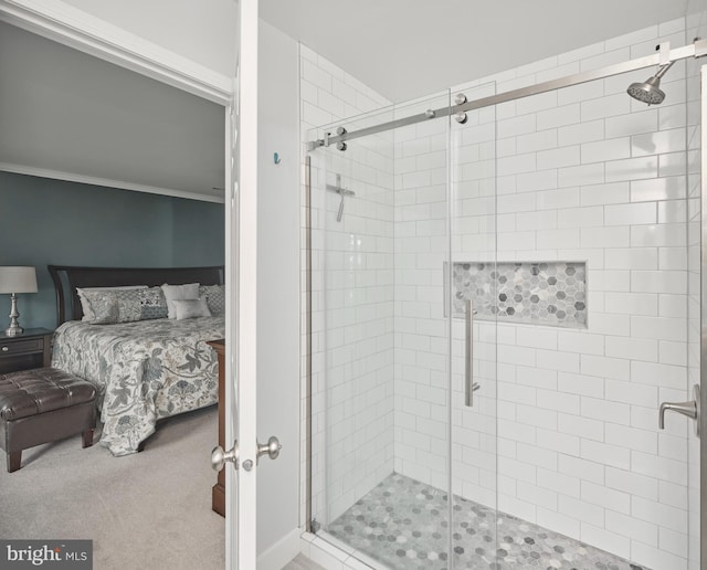 365 Newgate Rd, Langhorne, PA 19047 - ensuite bathroom featuring a stall shower and ornamental molding