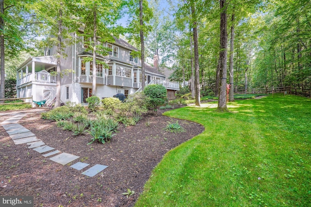 1399 Old Quincy Ln, Reston, VA 20194 - view of yard featuring a balcony