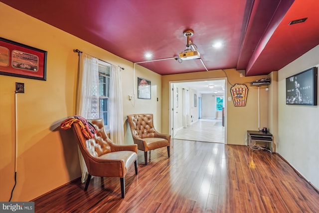 1399 Old Quincy Ln, Reston, VA 20194 - sitting room featuring wood finished floors and recessed lighting