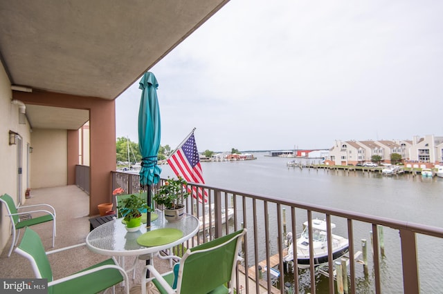 304 Academy St Unit 202, Cambridge, MD 21613 - balcony featuring a water view