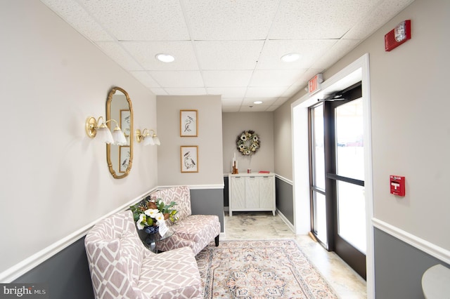 304 Academy St Unit 202, Cambridge, MD 21613 - hallway with a drop ceiling
