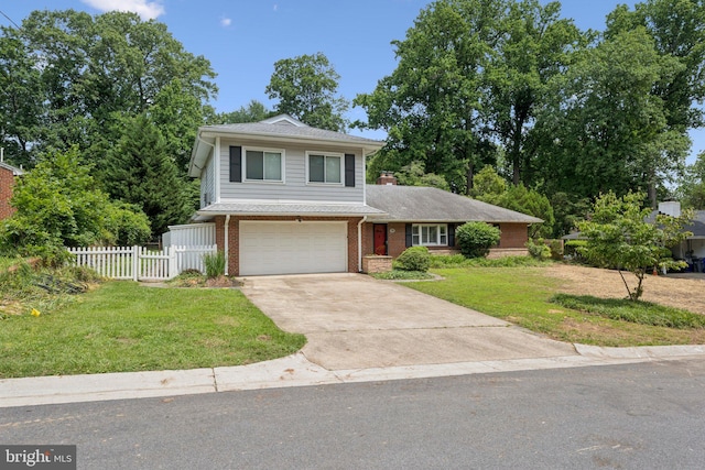 310 SW Dr, Silver Spring, MD 20901 - view of front of house featuring brick siding, concrete driveway, an attached garage, and roof with shingles