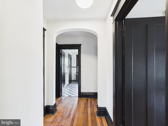 3437 Market St, Camp Hill, PA 17011 - hall with arched walkways and hardwood / wood-style floors