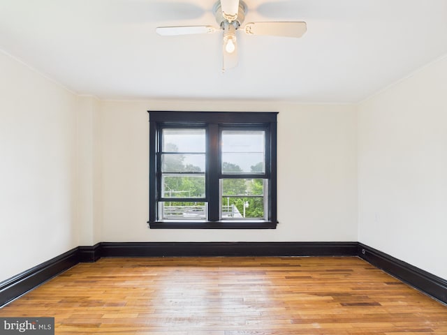 3437 Market St, Camp Hill, PA 17011 - unfurnished room featuring light wood finished floors, ornamental molding, and a ceiling fan