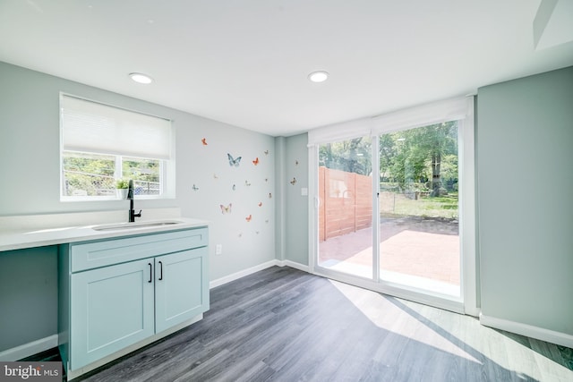 8808 Edmonston Rd, College Park, MD 20740 - unfurnished dining area with wood finished floors and recessed lighting