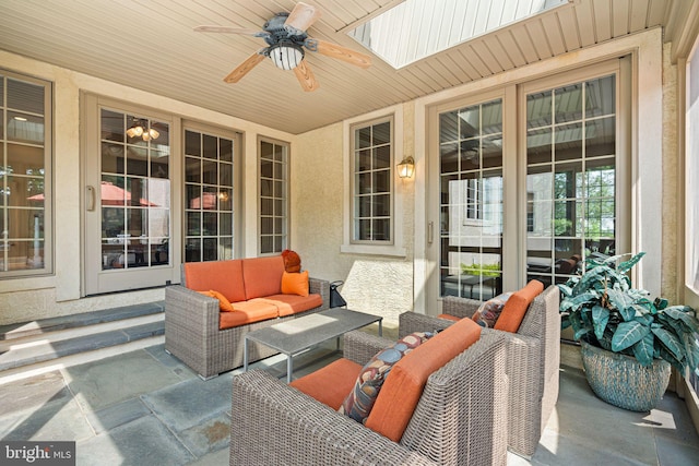 1214 Hunt Seat Dr, Lower Gwynedd, PA 19002 - view of patio / terrace with a ceiling fan and outdoor lounge area