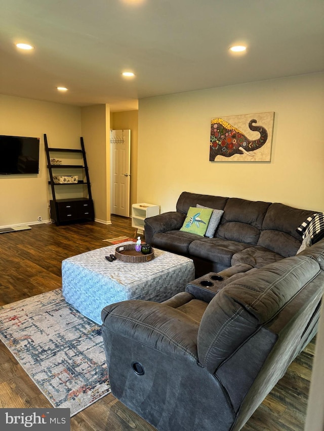 100 Campbell Cir Unit D33, Downingtown, PA 19335 - living area with recessed lighting and wood finished floors