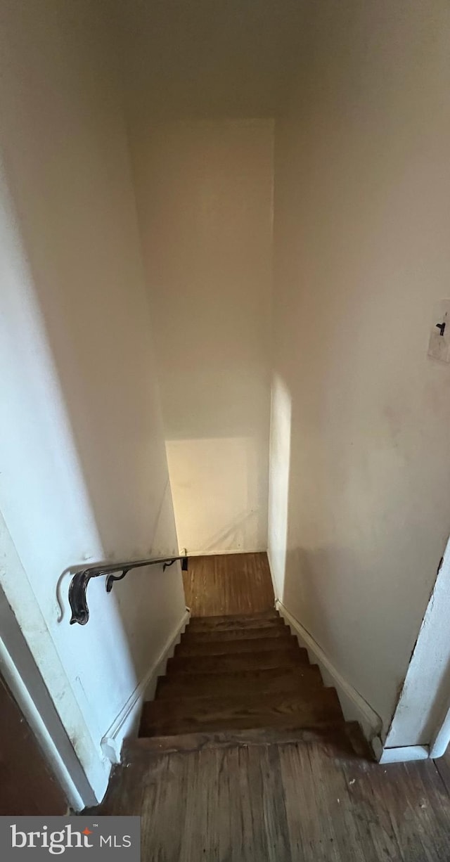 1206 Lakeshore Dr, Camden, NJ 08104 - stairs featuring wood-type flooring