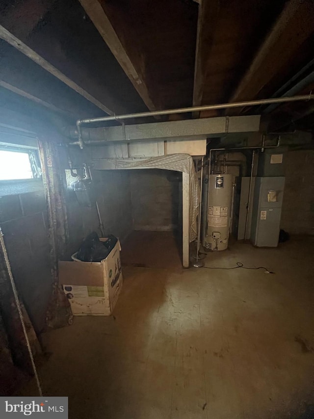 1206 Lakeshore Dr, Camden, NJ 08104 - basement featuring water heater and heating unit
