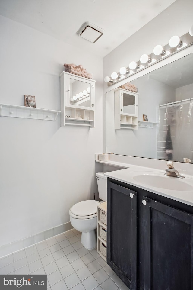 13536 Ruddy Duck Rd, Clifton, VA 20124 - full bath with vanity, tile patterned flooring, and a shower with curtain