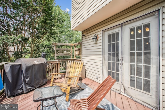 13536 Ruddy Duck Rd, Clifton, VA 20124 - deck featuring a grill