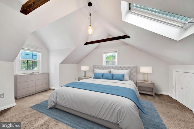 10 Shaw Dr, Kingston, NJ 08528 - carpeted bedroom featuring vaulted ceiling and baseboards