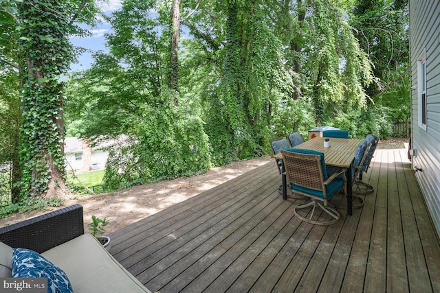 6212 Centaurus Ct, Burke, VA 22015 - wooden deck featuring outdoor dining area