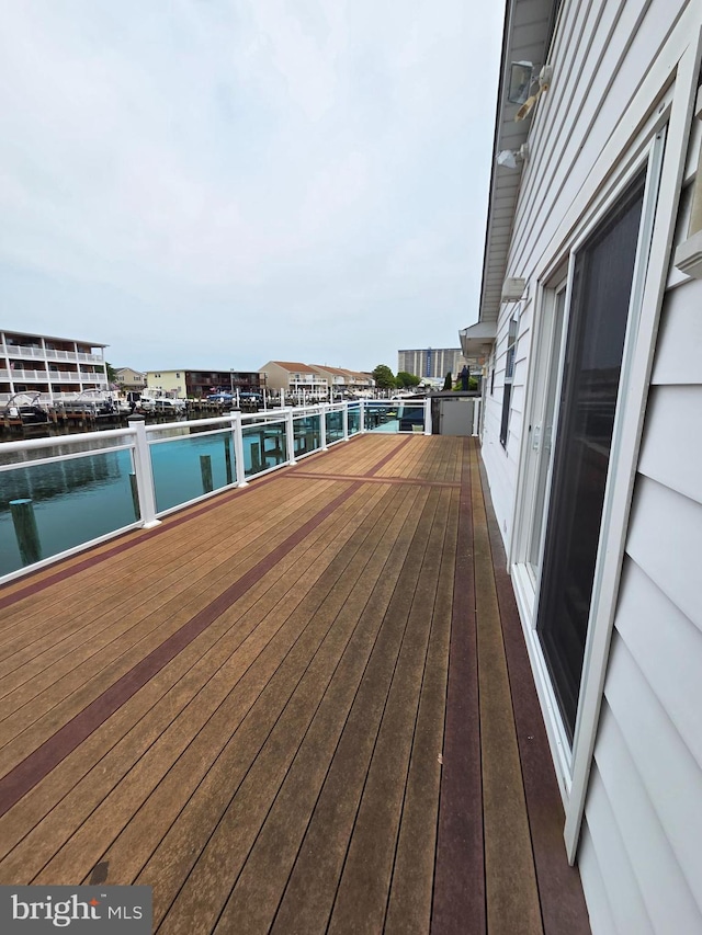156 Captains Quarters Rd, Ocean City, MD 21842 - wooden terrace featuring a water view