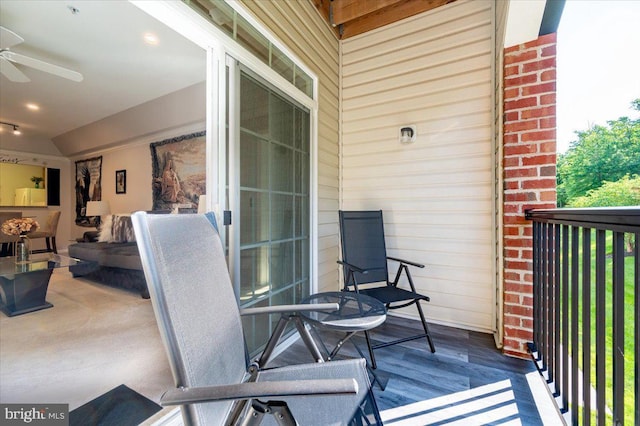 8607 Wintergreen Ct Unit 204, Odenton, MD 21113 - balcony with a ceiling fan