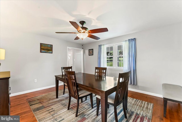 16 Judith Ln, Thornton, PA 19373 - dining room with wood finished floors and a ceiling fan
