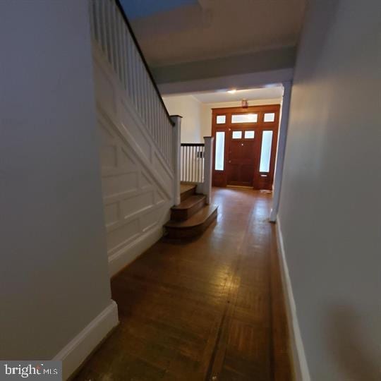 1212 Park Rd NW, Washington, DC 20010 - foyer featuring stairway and wood finished floors