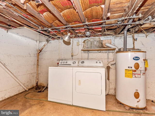 526 W Potomac St, Brunswick, MD 21716 - laundry area with water heater and washer and dryer