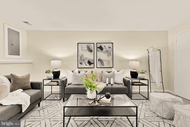 6207 Cool Valley Ct, Alexandria, VA 22310 - living room featuring electric panel and baseboards