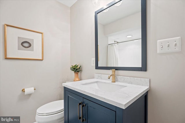 931 Oyster Bay Pl, Solomons, MD 20688 - bathroom featuring vanity and a shower with shower curtain