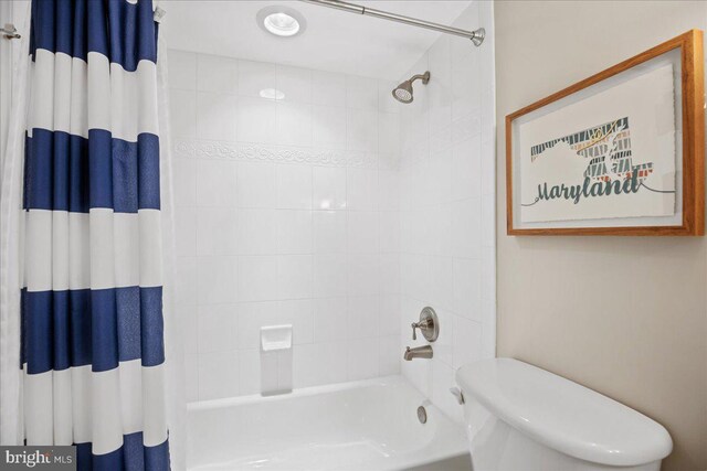 931 Oyster Bay Pl, Solomons, MD 20688 - bathroom featuring shower / bath combo and toilet