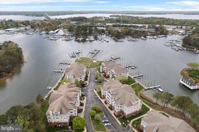 931 Oyster Bay Pl, Solomons, MD 20688 - aerial overview of property's location with a marina and a nearby body of water