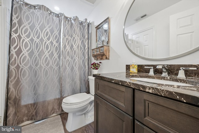 3508 Waltham Ct, Yardley, PA 19067 - bathroom with vanity, wood finished floors, and shower / tub combo