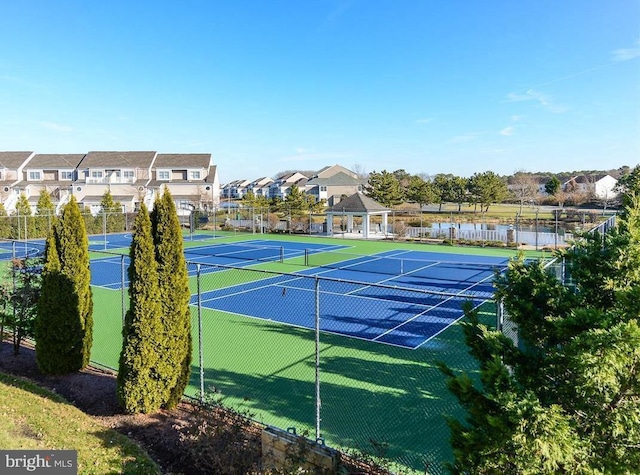 38336 Ocean Vista Dr Unit 1098, Selbyville, DE 19975 - view of tennis court with a residential view