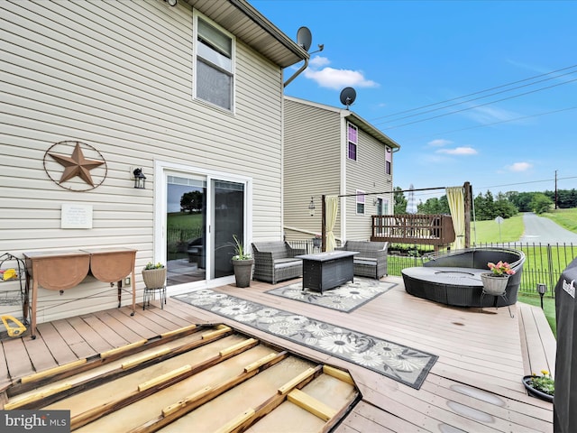 2 Marsha Dr, Cressona, PA 17929 - deck featuring an outdoor living space