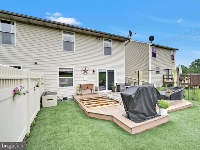 2 Marsha Dr, Cressona, PA 17929 - rear view of house featuring a wooden deck