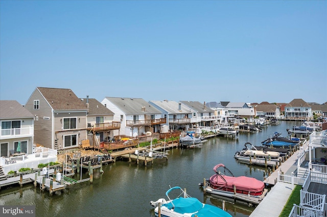 11603 Seaward Rd Unit 6, Ocean City, MD 21842 - dock with a residential view and a water view