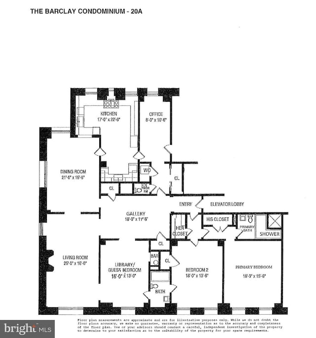 237 S 18th St Unit 20A, Philadelphia, PA 19103 - home floor plan