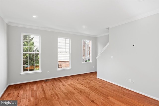 42806 Longworth Ter, Chantilly, VA 20152 - spare room featuring ornamental molding, light wood finished floors, and recessed lighting