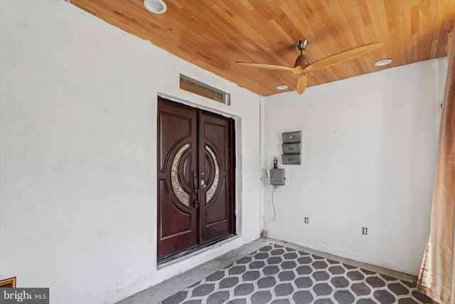 3737 N 18th St, Philadelphia, PA 19140 - view of exterior entry with stucco siding and ceiling fan