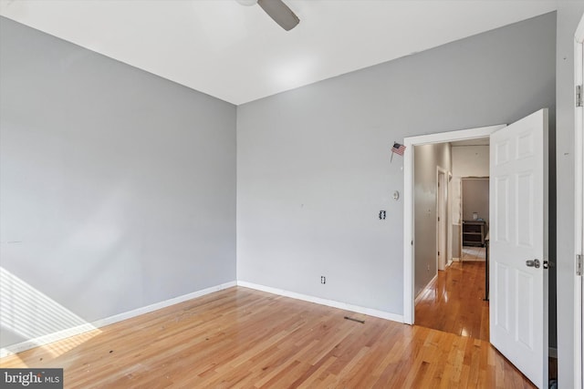 3737 N 18th St, Philadelphia, PA 19140 - unfurnished room with ceiling fan, light wood-type flooring, and baseboards
