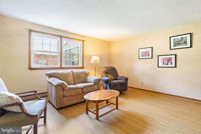 1540 Davidson Rd, Abington, PA 19001 - living room with wood finished floors and a baseboard radiator