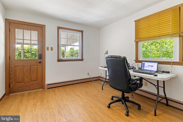 1540 Davidson Rd, Abington, PA 19001 - office featuring baseboard heating, healthy amount of natural light, and wood finished floors