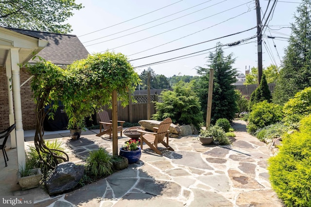 1540 Davidson Rd, Abington, PA 19001 - view of patio / terrace with a fire pit